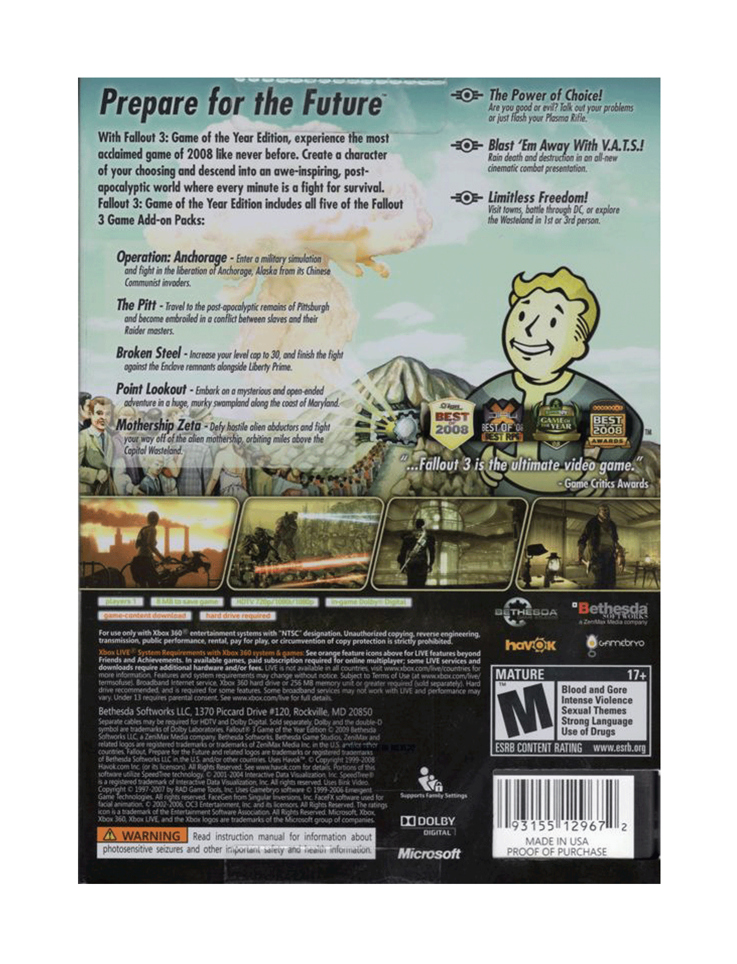 Fallout 3 GOTY Edition (cib)