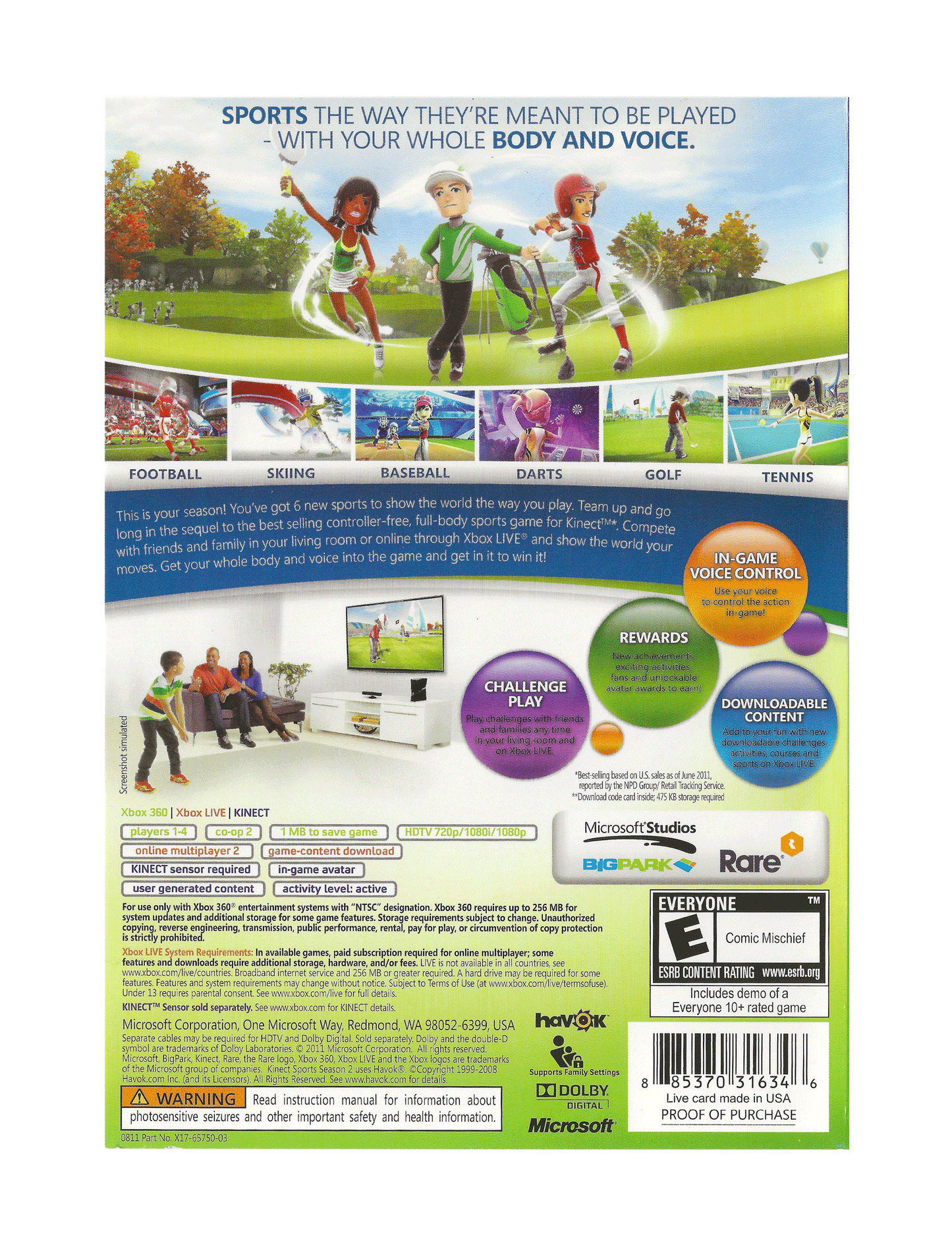 Kinect Sports Season Two (cib)