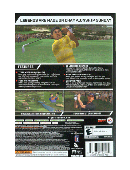 Tiger Woods PGA Tour 07 (cib)