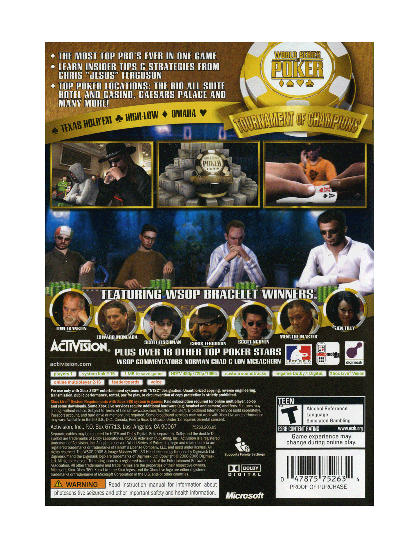 World Series of Poker Tournament of Champions 2007 Edition (cib)