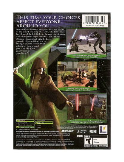 Star Wars Knights of the Old Republic II: The Sith Lords (cib)