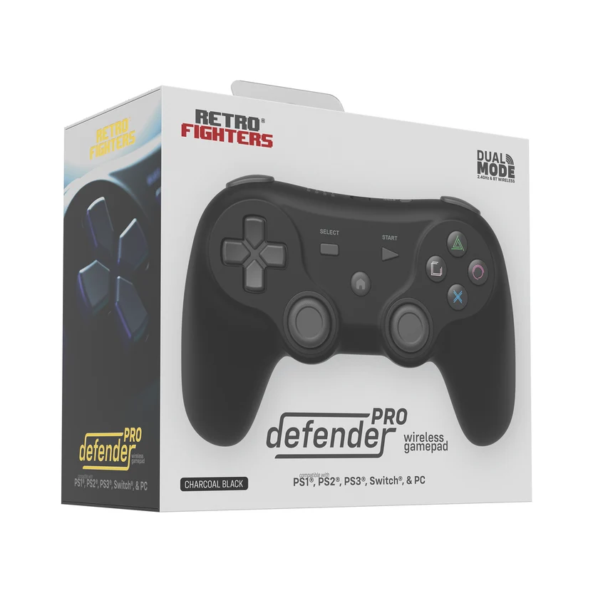 Defender Pro (Black) Wireless Controller for PS1®/ PS2®/ PS3®/ PS Classic/ Switch/ PC